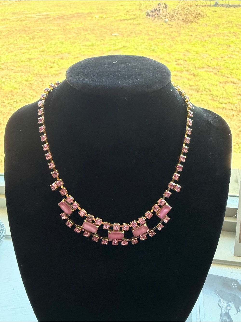 Pink Crystal Vintage Princess necklace